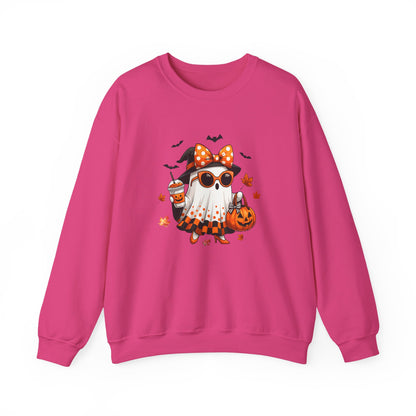 Halloween Ghost Crewneck Sweatshirt | Cute Halloween Ghost Sweatshirt | Spooky Girl Ghost Crewneck | Pumpkin Ghost Sweater | Fall Halloween Sweatshirt | Trendy Autumn Ghost Gift