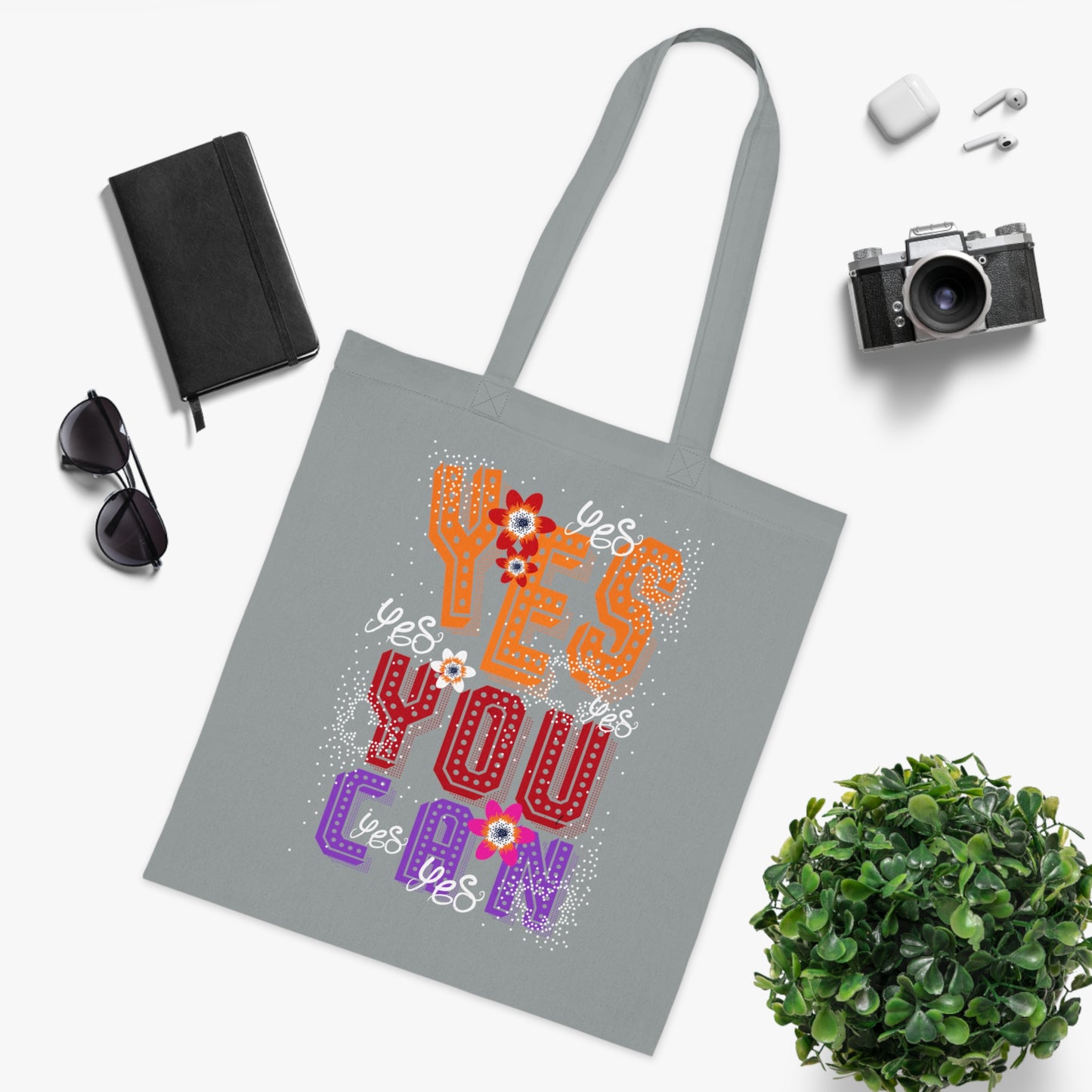 Motivational Canvas Tote Bag for Women, Work, School & Everyday Use | Cotton Tote