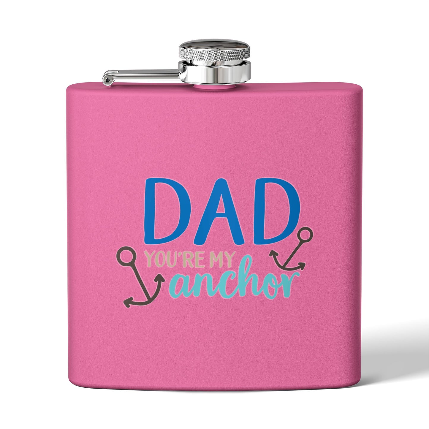 Funny Dad Gift Flask  | Dad You’re My Anchor | Father’s Day Gift for Dad, | Husband | New Dad | BBQ Gift | Flask  6oz | Stainless Steel  | Hip Flask