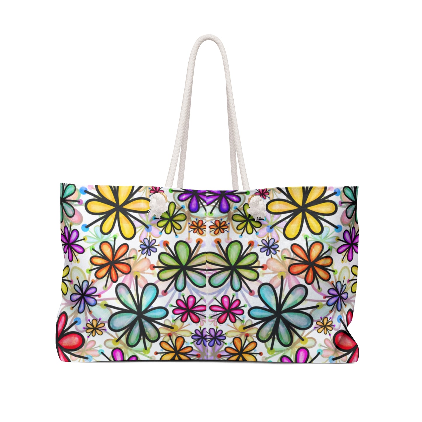 Floral Travel Tote | Weekender Travel Bag |  Colorful Boho Carry-On Tote | Stylish Getaways | Perfect Gift Idea