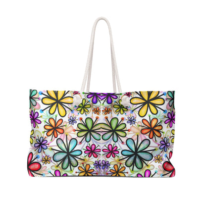 Floral Travel Tote | Weekender Travel Bag |  Colorful Boho Carry-On Tote | Stylish Getaways | Perfect Gift Idea