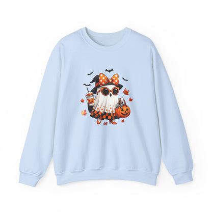 Halloween Ghost Crewneck Sweatshirt | Cute Halloween Ghost Sweatshirt | Spooky Girl Ghost Crewneck | Pumpkin Ghost Sweater | Fall Halloween Sweatshirt | Trendy Autumn Ghost Gift