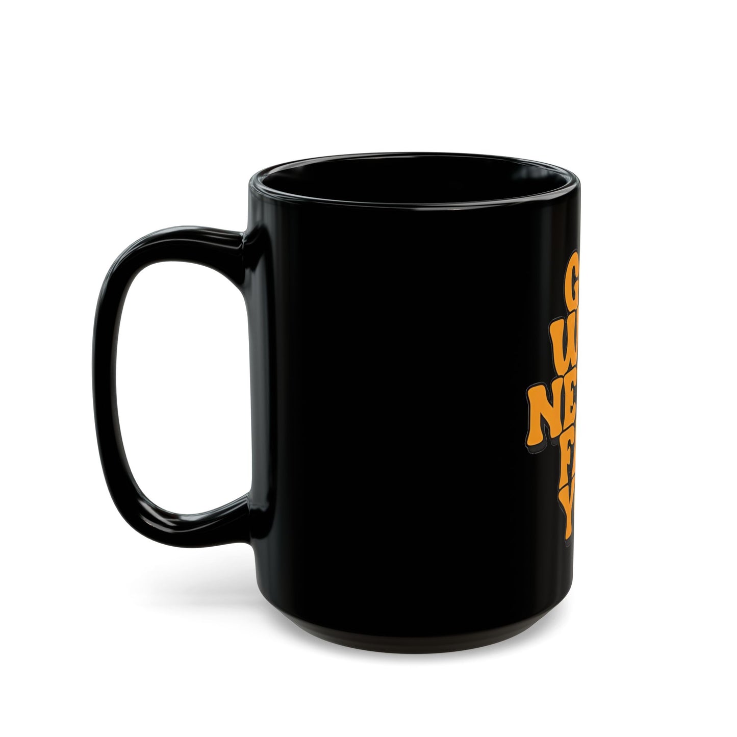 Christian Coffee Mug | God Will Never Fail You Black Ceramic Mug | Inspirational Christian Coffee Cup | Faith Inspirational Gift | Religious Scripture Style Ceramic Cup