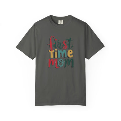 First Time Mama Tee | Trendy Motherhood Shirt for New Moms | Gift for Her | New Mom T-Shirt |‘First Time Mom’ Cute Graphic Tee | Perfect Baby Shower Gift