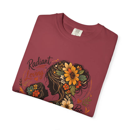 Radiant Loving Mother Graphic T-Shirt | Floral Mom Appreciation Tee