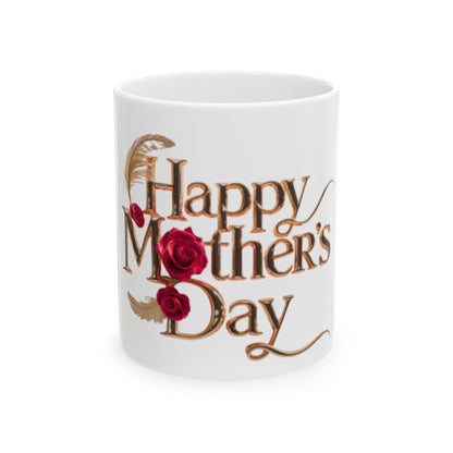Happy Mother’s Day Mug Gift | Floral Ceramic Coffee Cup for Mum | Garden Relaxation Gift Idea for Mom | Ceramic Mug  | 11oz | 15oz