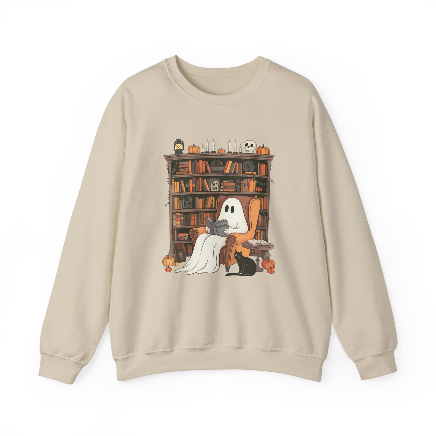 Ghost Reading Sweatshirt | Halloween Book Lover Crewneck | Spooky Reader Sweatshirt | Cozy Ghost Library Sweater | Bookworm Halloween Sweatshirt | Fall Reading Gift | Ghost Reading Club Sweatshirt |...