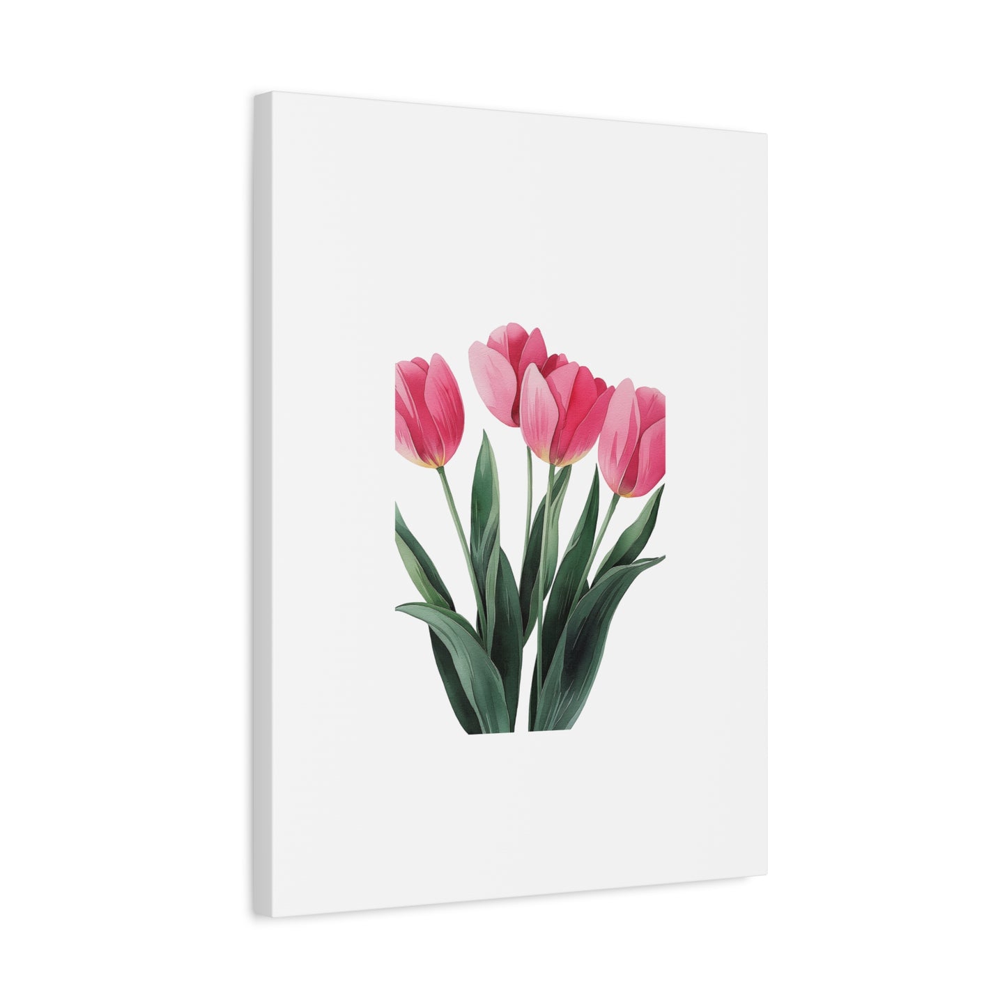 Pink Tulip Bouquet Wall Art Print | Elegant Floral Botanical Decor
