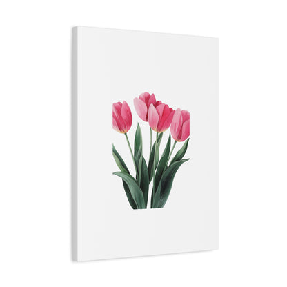Pink Tulip Bouquet Wall Art Print | Elegant Floral Botanical Decor