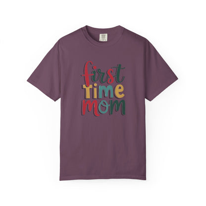 First Time Mama Tee | Trendy Motherhood Shirt for New Moms | Gift for Her | New Mom T-Shirt |‘First Time Mom’ Cute Graphic Tee | Perfect Baby Shower Gift