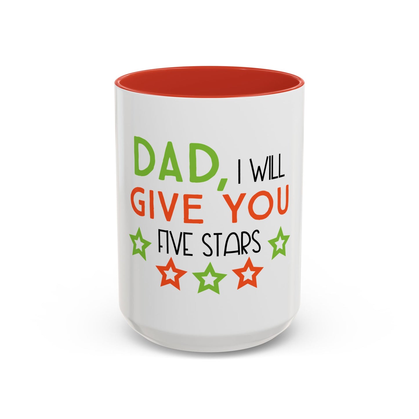 Coffee Cup | Dad I Will Give You Five Stars Mug | Funny Dad Gift | Father’s Day Mug | Cute Gift for Dad from Kids | Dad Coffee Mug