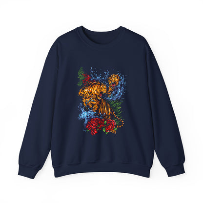 Tiger Graphic Sweatshirt | Tiger Crewneck Unisex Sweatshirt