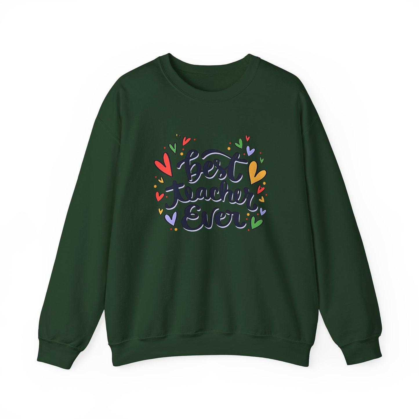 Unisex Best Teacher Ever Sweatshirt | Teacher Gift Crewneck | Appreciation Gift for Teachers | Cute Back to School Sweatshirt