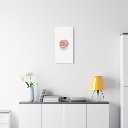 Pink Rose Bouquet Box Wall Art Print | Elegant Floral Gift Decor | Matte Canvas