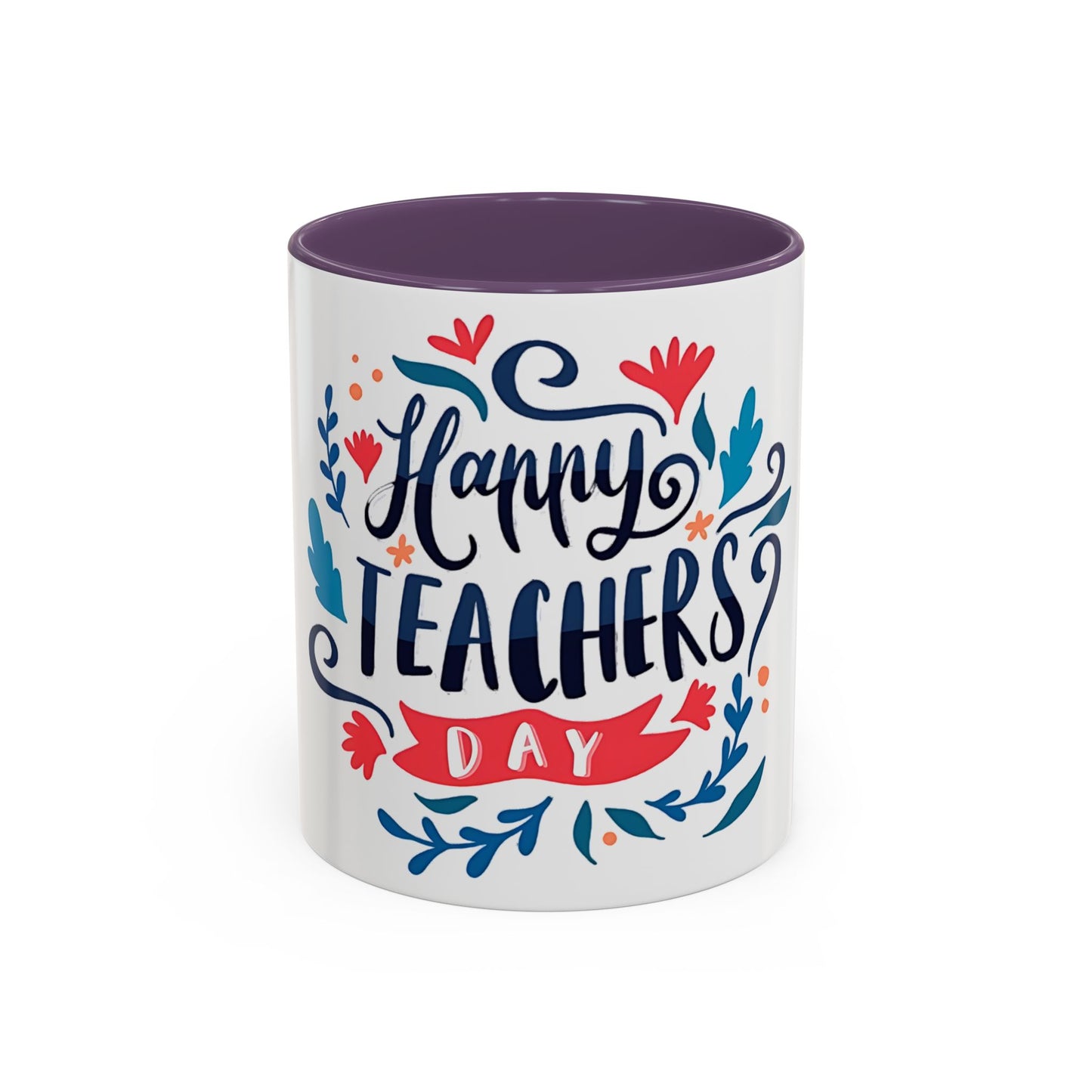 Happy Teachers Day Mug | Teacher Appreciation Coffee Cup | Gift for Teachers | Cute Floral Ceramic Mug | Happy Teachers Day Coffee Mug | Floral Teacher Appreciation Gift 11oz | 15oz