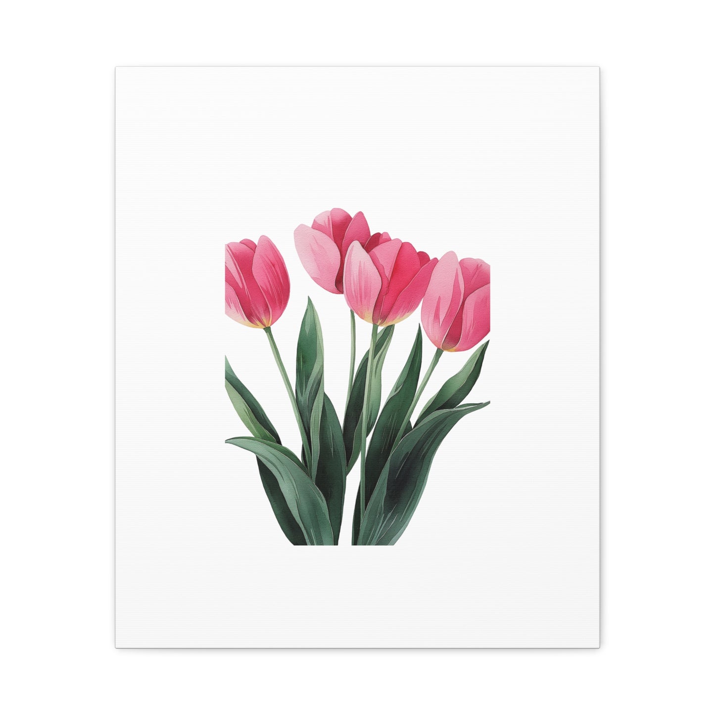 Pink Tulip Bouquet Wall Art Print | Elegant Floral Botanical Decor