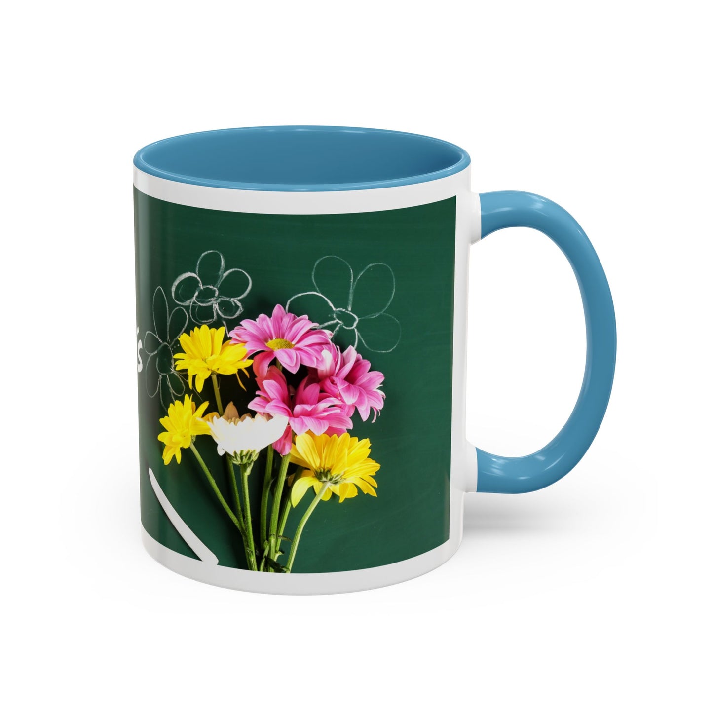 Best Teacher Ever Mug | Cute Appreciation Gift for Teachers | Thank You Gift Idea | Accent Coffee Mug | 11oz | 15oz