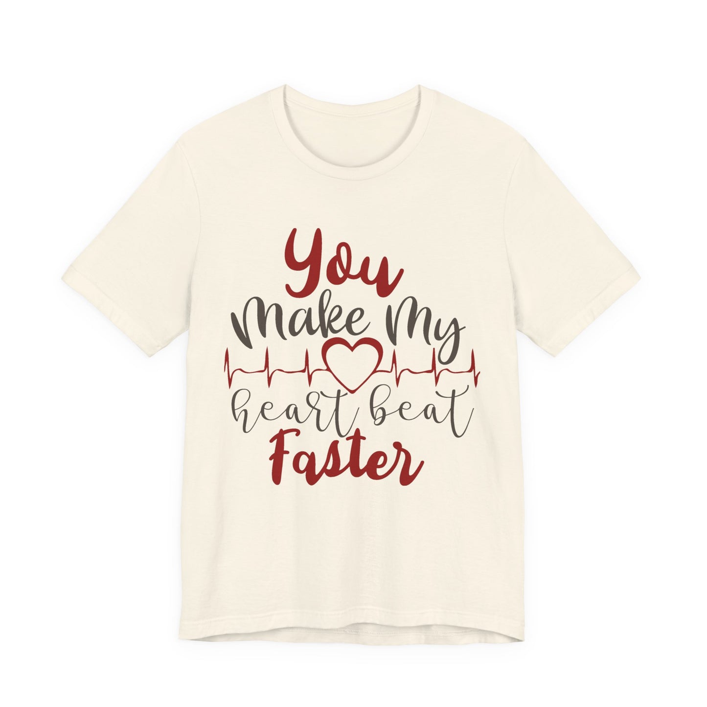 Romantic Heartbeat Graphic T-Shirt | Trendy Romantic Tee | Summer Cute Graphic Tee | Valentine’s Day Gift | Love Quote Shirt