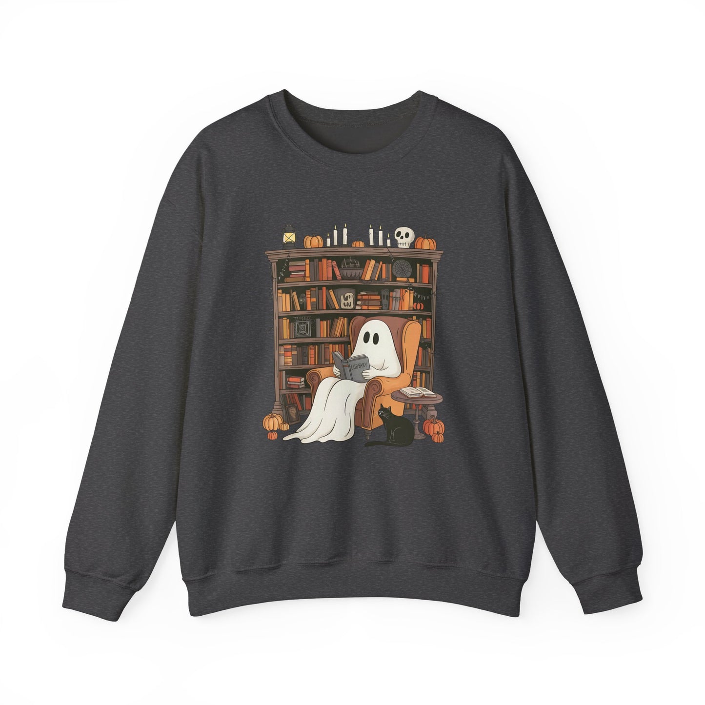 Ghost Reading Sweatshirt | Halloween Book Lover Crewneck | Spooky Reader Sweatshirt | Cozy Ghost Library Sweater | Bookworm Halloween Sweatshirt | Fall Reading Gift | Ghost Reading Club Sweatshirt |...