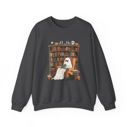 Ghost Reading Sweatshirt | Halloween Book Lover Crewneck | Spooky Reader Sweatshirt | Cozy Ghost Library Sweater | Bookworm Halloween Sweatshirt | Fall Reading Gift | Ghost Reading Club Sweatshirt |...