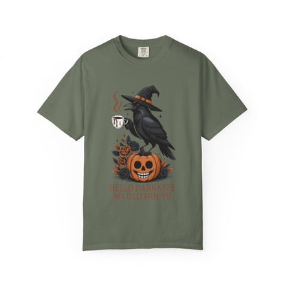 Halloween T-Shirt | Witchy Raven Pumpkin Graphic Tee | Unisex  T-shirt