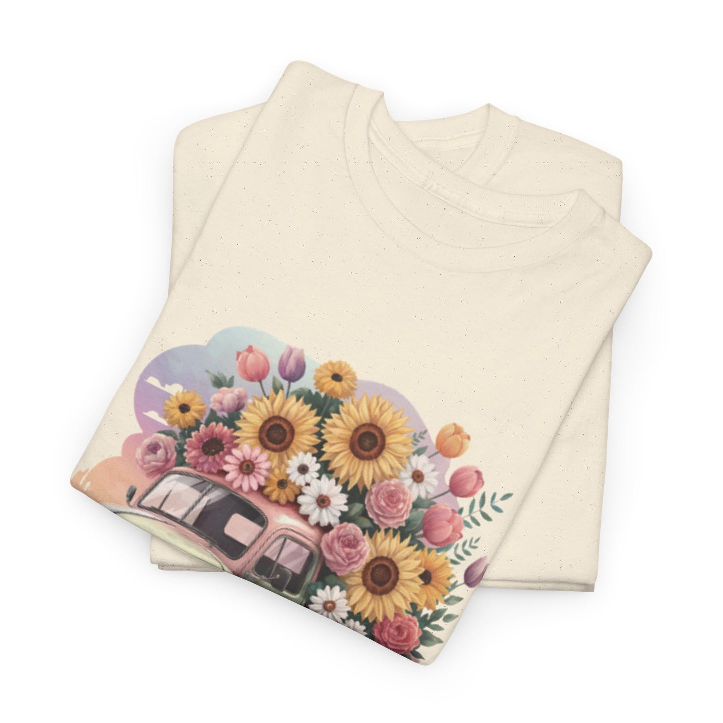T-Shirt | Vintage Floral Mom Tee | Mama Vintage Truck Floral Tee | Mama Flower Truck Graphic Tee