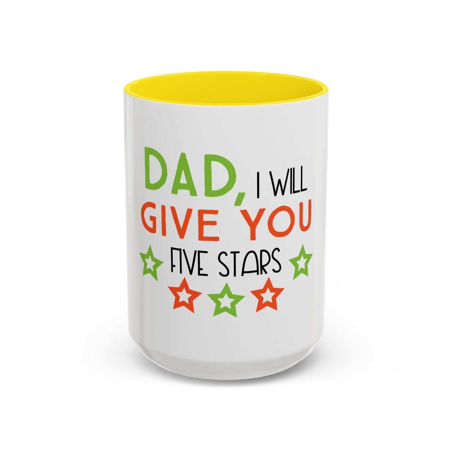 Coffee Cup | Dad I Will Give You Five Stars Mug | Funny Dad Gift | Father’s Day Mug | Cute Gift for Dad from Kids | Dad Coffee Mug