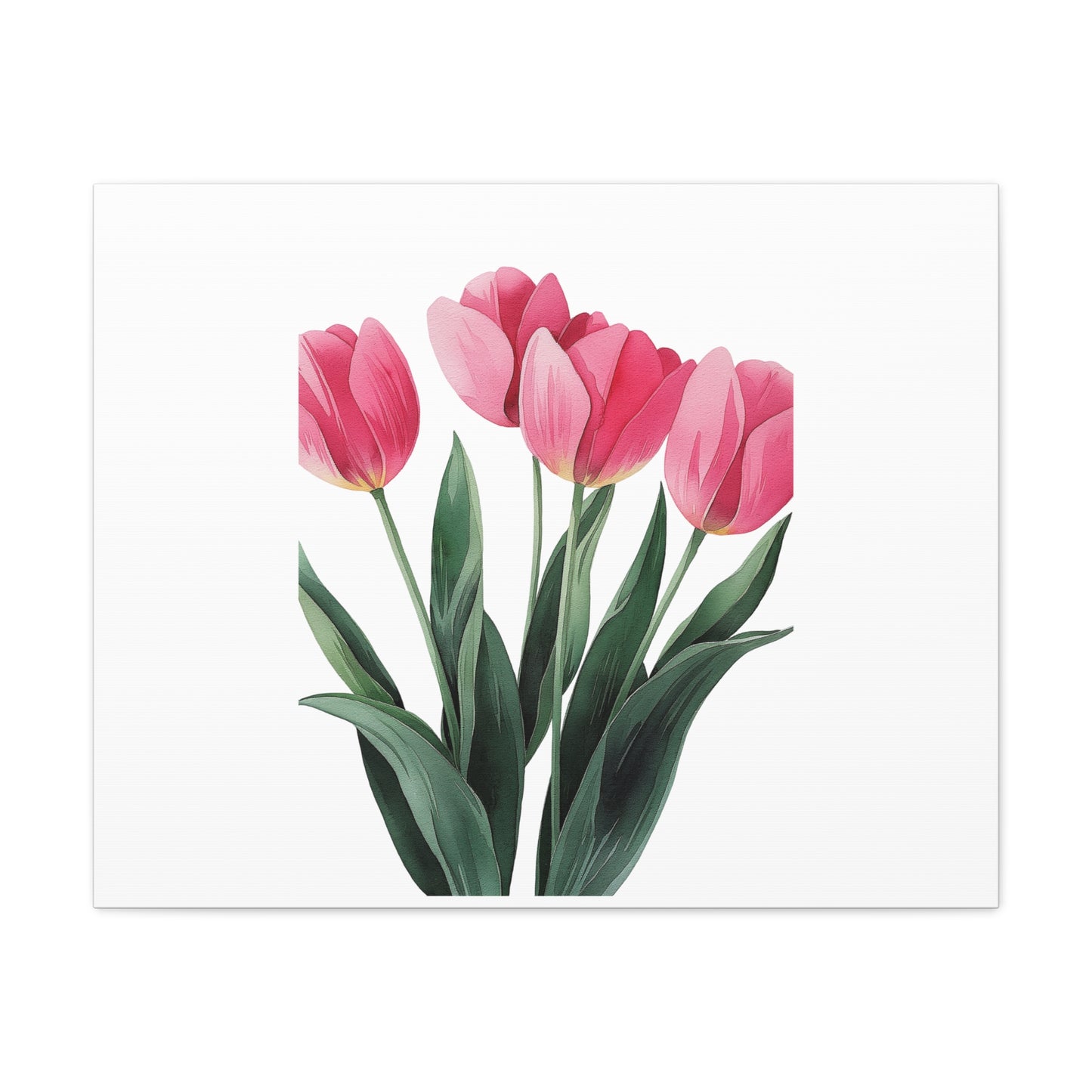 Pink Tulip Bouquet Wall Art Print | Elegant Floral Botanical Decor