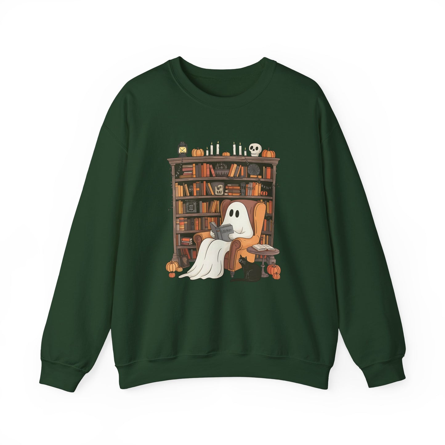 Ghost Reading Sweatshirt | Halloween Book Lover Crewneck | Spooky Reader Sweatshirt | Cozy Ghost Library Sweater | Bookworm Halloween Sweatshirt | Fall Reading Gift | Ghost Reading Club Sweatshirt |...