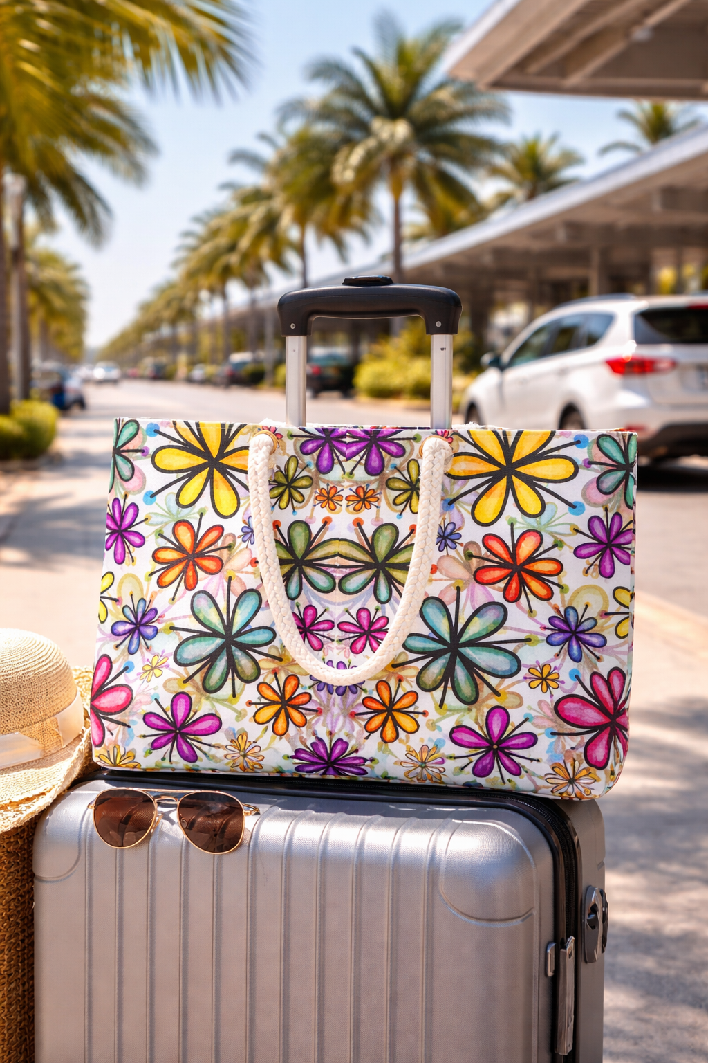 Floral Travel Tote | Weekender Travel Bag |  Colorful Boho Carry-On Tote | Stylish Getaways | Perfect Gift Idea