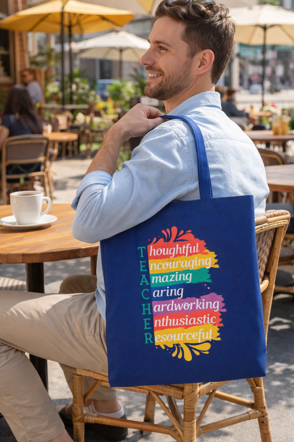 Teacher Appreciation Cotton Tote | Bag for Work | School | Everyday Use | Reusable Teacher Tote Bag |Trendy | Functional | Eco-Friendly | Carry Bag