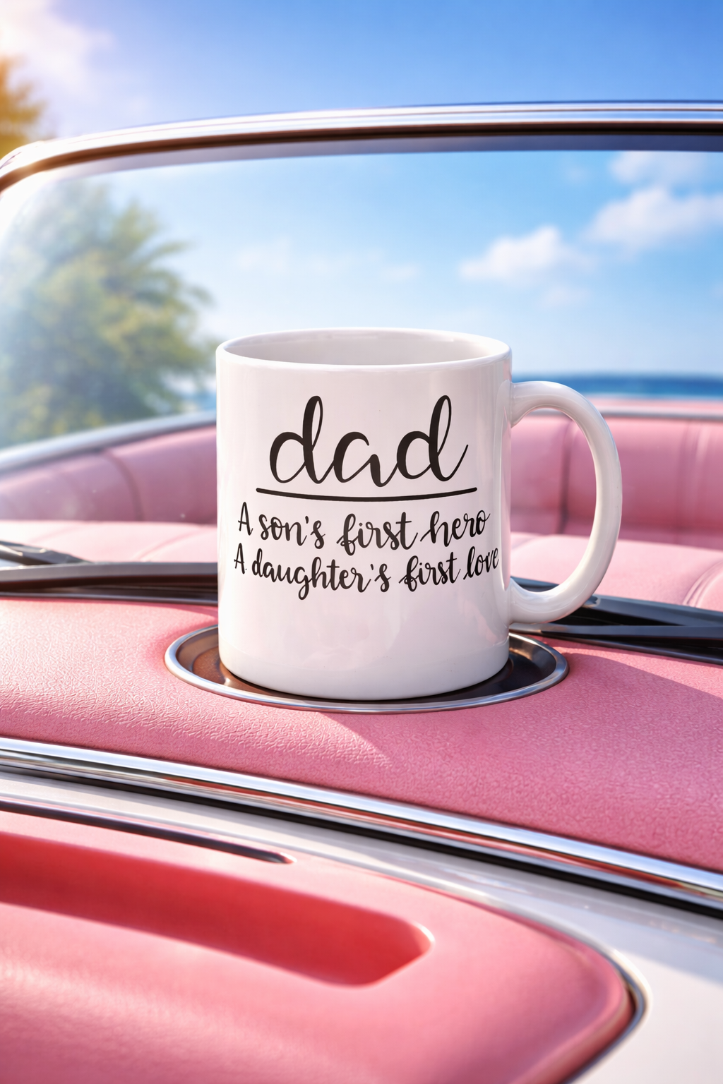 Dad Mug  | A Son’s First Hero | A Daughter’s First Love | Ceramic Coffee Cup 11oz | 15oz  | Father’s Day Gift |Meaningful Gift for Dad Coffee Cup