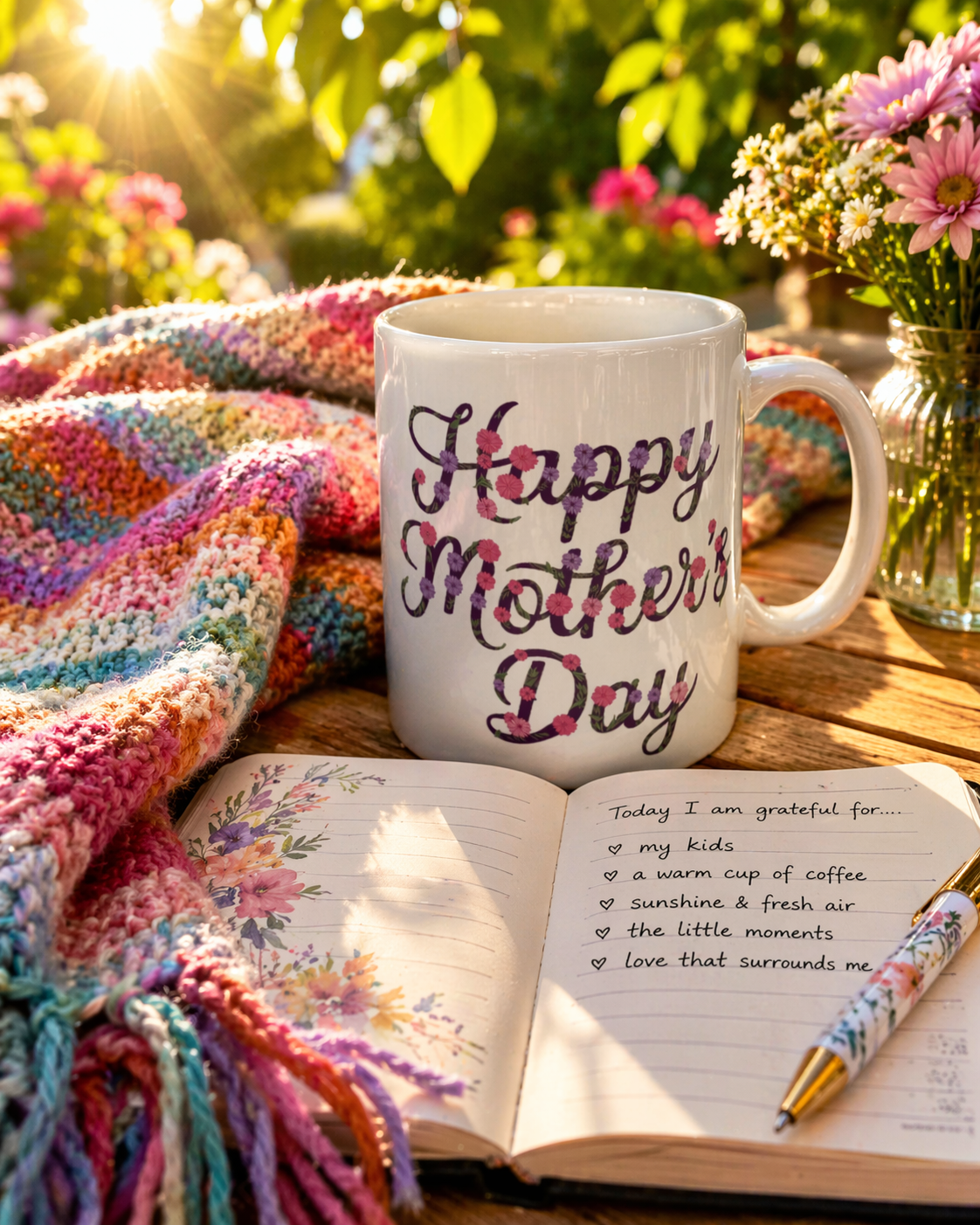 Happy Mother’s Day Mug Gift  | Floral Ceramic Coffee Cup for Mum | Gift Idea for Mom | Ceramic Mug | 11oz | 15oz