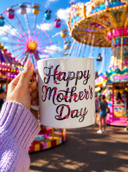 Happy Mother’s Day Mug Gift  | Floral Ceramic Coffee Cup for Mum | Gift Idea for Mom | Ceramic Mug | 11oz | 15oz