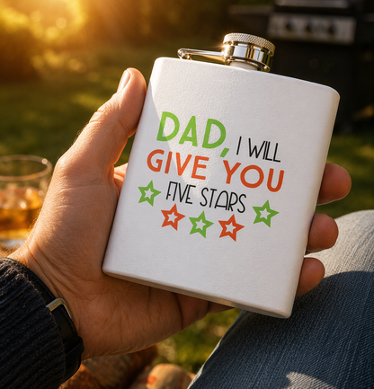 Funny Gift for Dad | Father’s Day Hip Flask | Dad Gift for Husband | Grandpa | New Dad Flask  I Stainless Steel 6oz | Gift Flask