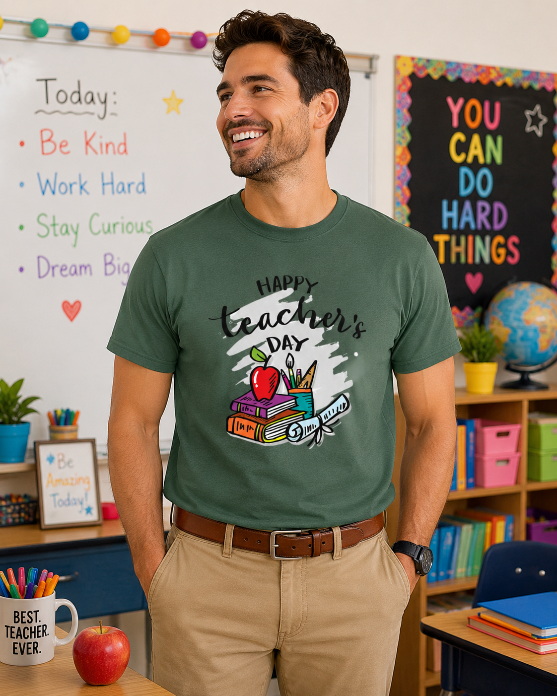 Happy Teacher’s Day Graphic T-Shirt | Cute Teacher Appreciation Tee | Unisex T-shirt