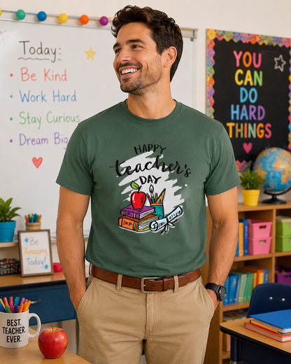 Happy Teacher’s Day Graphic T-Shirt | Cute Teacher Appreciation Tee | Unisex T-shirt