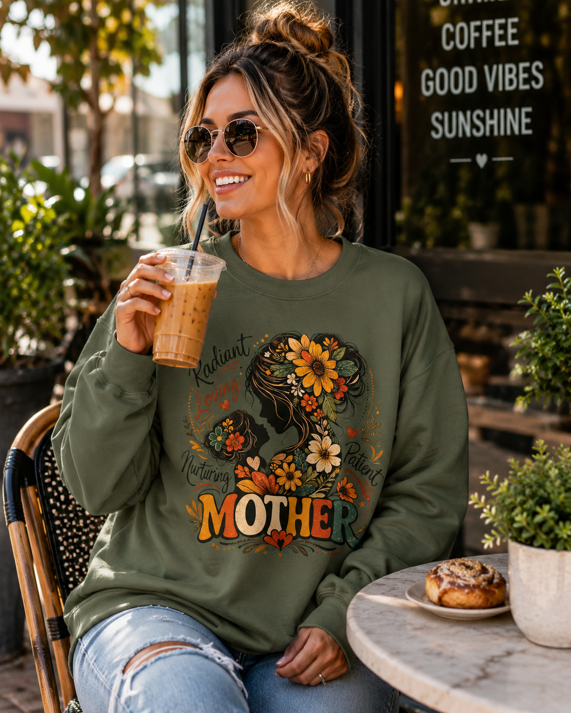 Mother Floral Sweatshirt | Cozy Mom Crewneck | Vintage Motherhood Sweatshirt