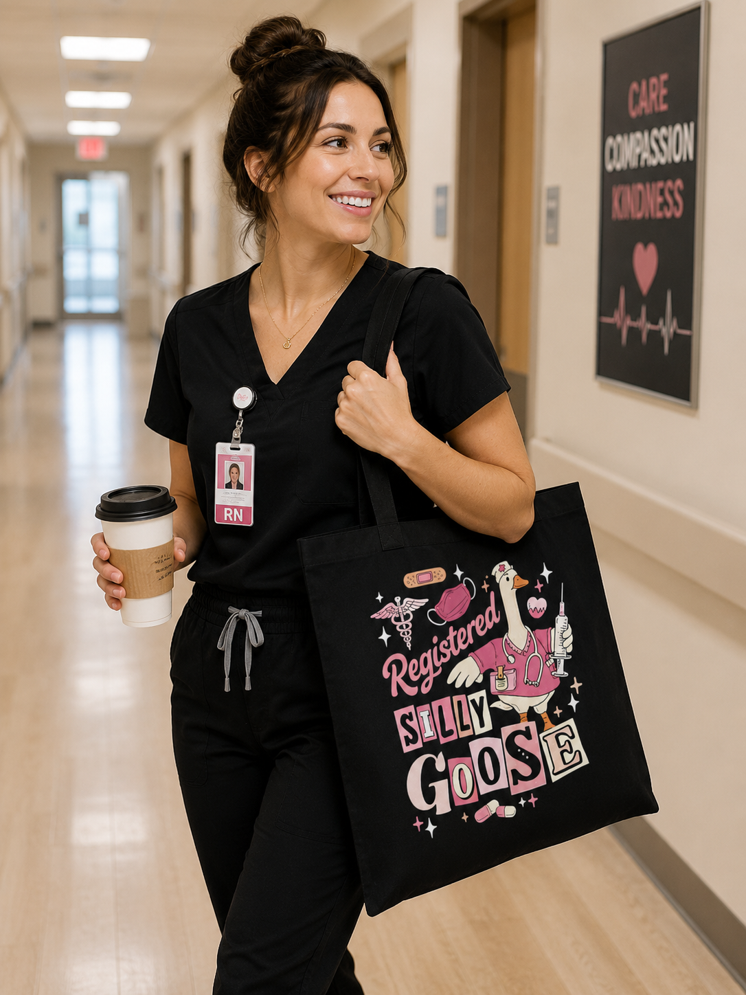 Nurse Tote Bag | Funny Nurse Canvas Tote for Work | Cotton Tote