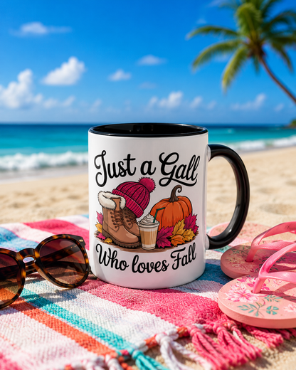 Cute Autumn Coffee Mug | Fall Aesthetic Ceramic Cup | Pumpkin Spice Lover Gift | Accent Coffee Mug  | 11oz