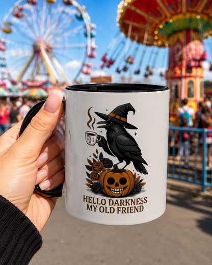 Gothic Raven Halloween Coffee Mug | Spooky Crow Ceramic Cup | Coffee Mug  | 11oz