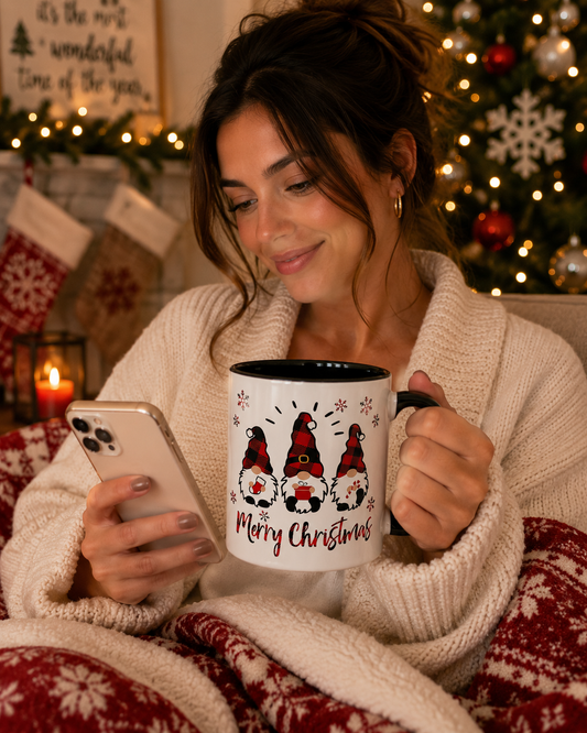 Christmas Coffee Mug | Buffalo Plaid Holiday Coffee Cup | Festive Christmas Mug | Cozy Winter Drinkware | Christmas Gift for Coffee Lovers | 11oz | 15oz 11oz, 15oz