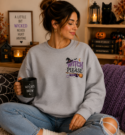 Witch Halloween | Ghost Sweatshirt | Autumn Sweatshirt | Fall Sweatshirt | Trendy Sweatshirt | Unisex Sweatshirt | Oversized Sweatshirt