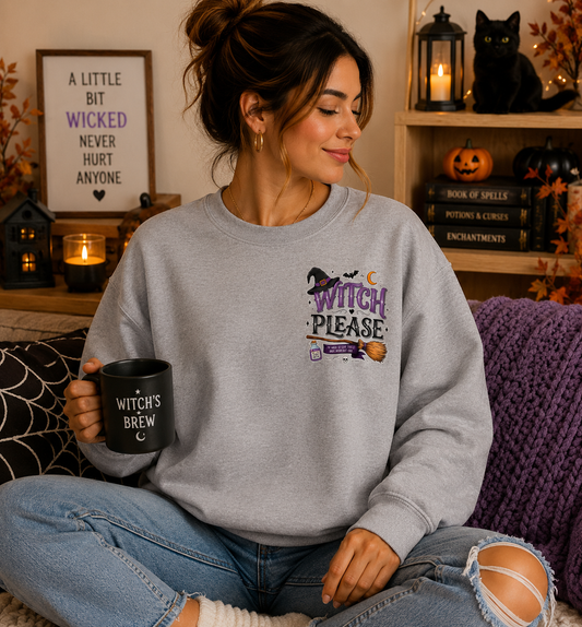 Witch Halloween | Ghost Sweatshirt | Autumn Sweatshirt | Fall Sweatshirt | Trendy Sweatshirt | Unisex Sweatshirt | Oversized Sweatshirt