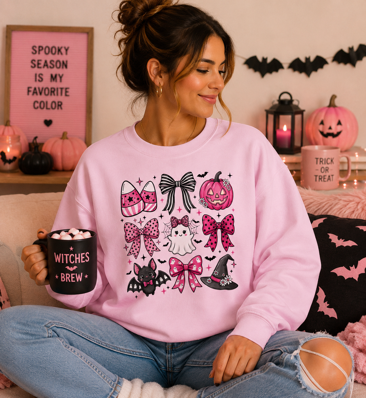 Halloween Sweatshirt | Ghost Sweatshirt | Autumn Sweatshirt | Fall Sweatshirt | Pumpkin Sweatshirt | Halloween Top | Halloween Apparel | Top