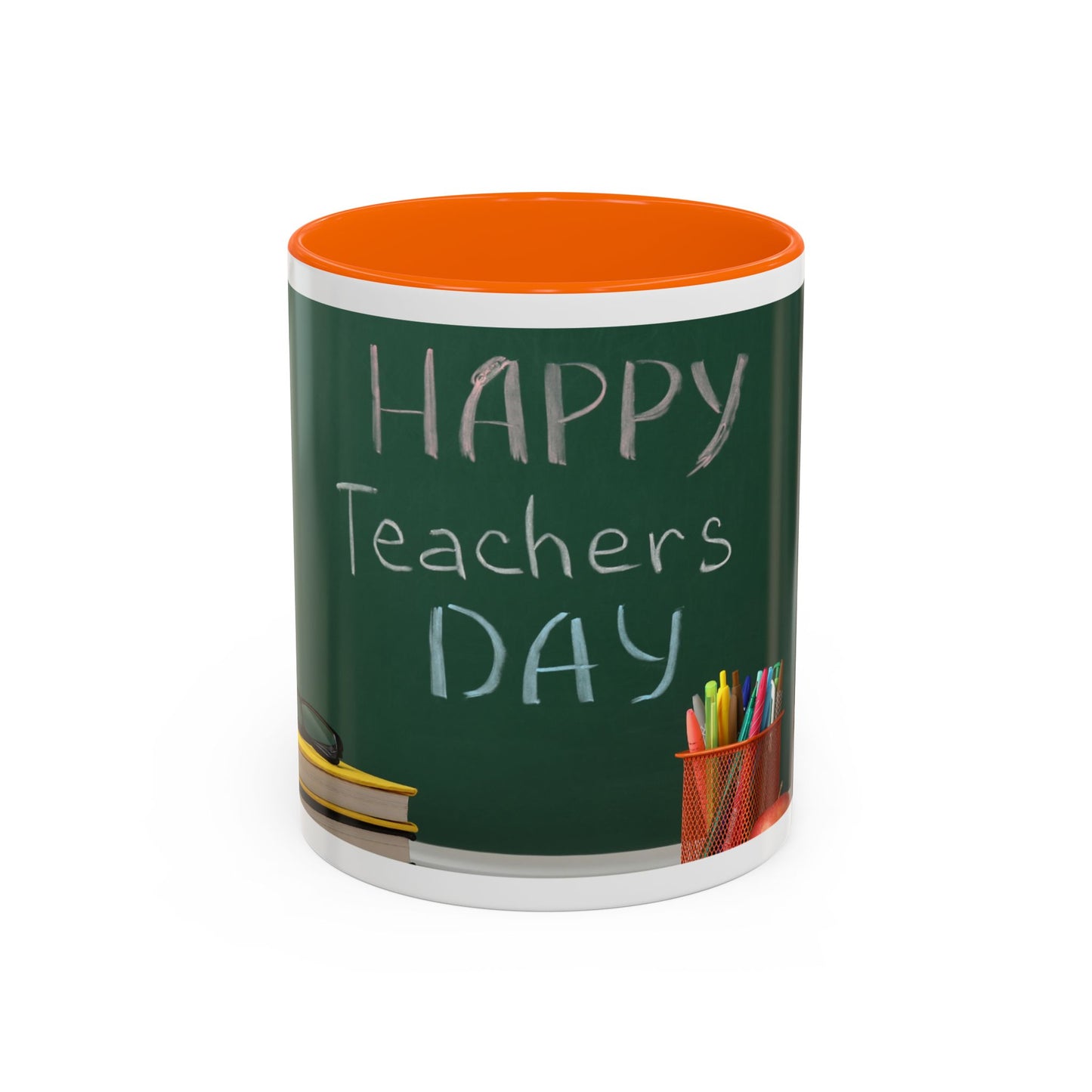 Happy Teachers Day Mug | Teacher Appreciation Gift Coffee Cup | Cute School Gift Idea for Teachers | Accent Coffee Mug | 11oz | 15oz