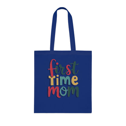 First Time Mom Cotton Tote Bag | Cute New Mom Gift  |Pregnancy gift | First time mama | Soft aesthetic mom tote |Trendy mom tote |  Postpartum gift & Mother’s Day