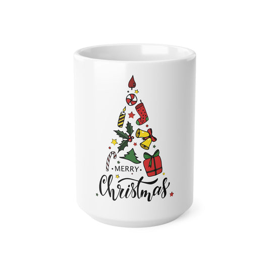Merry Christmas Mug | Festive Holiday Coffee Cup | Christmas Tree Design Mug | Cute Winter Mug |  Xmas Gift for Her | Christmas Coffee Mug | Ceramic Coffee Cups | 11oz | 15oz