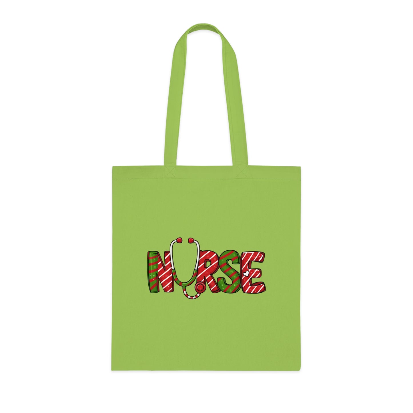 Nurse Christmas Tote Bag | Nurse Canvas Tote | Cotton Tote