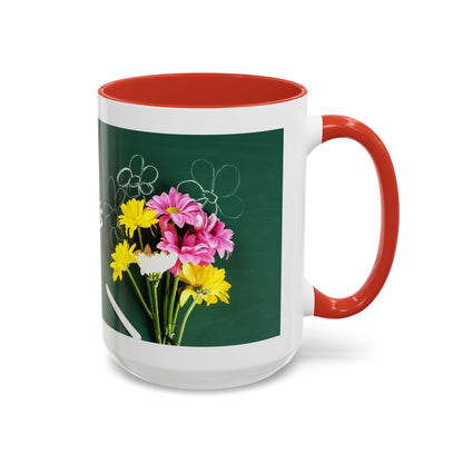 Best Teacher Ever Mug | Cute Appreciation Gift for Teachers | Thank You Gift Idea | Accent Coffee Mug | 11oz | 15oz